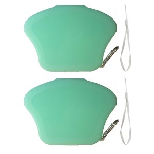 DSCover 2 Pack Face Mask Case, Portable Plastic Storage - Aqua