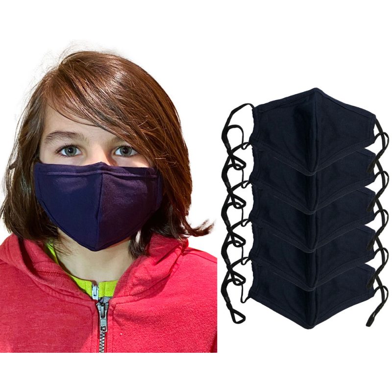 DSCover 5 Pack Kids Masks - Navy