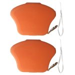 DSCover 2 Pack Face Mask Case, Portable Plastic Storage - Orange