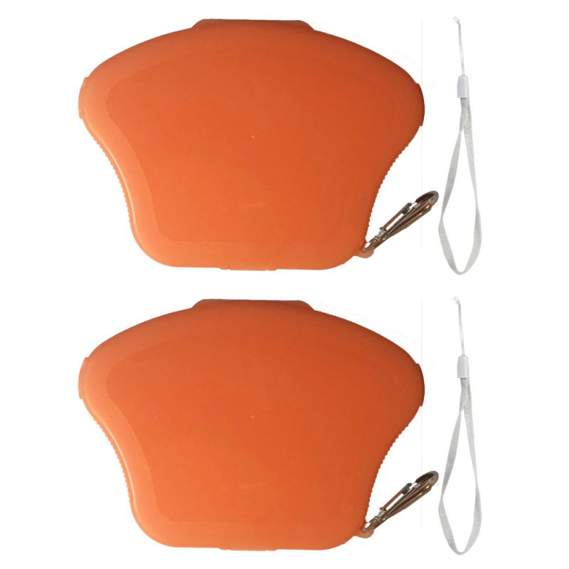 DSCover 2 Pack Face Mask Case, Portable Plastic Storage - Orange