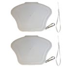 DSCover 2 Pack Face Mask Case, Portable Plastic Storage - Clear